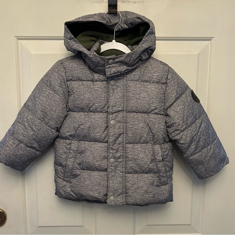 Baby Gap Warmest Jacket in Heather Grey 2T. Hooded Puffer w/fleece lining. Great